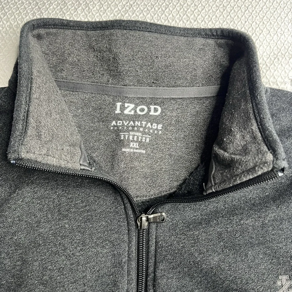 Izod Advantage‎ Performance Stretch Sweatshirt Pullover 3/4 Zip Up Mens Size XXL